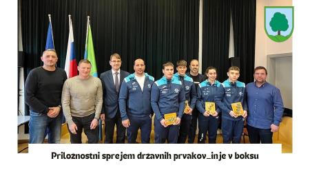 Sprejem prvakov v boksu na Ravnah na Koroškem